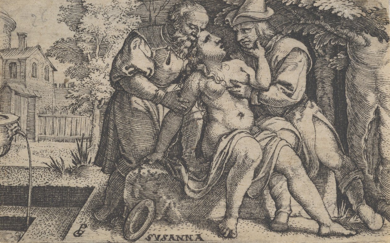 Susanna és a vének. alkotó: Georg Pencz