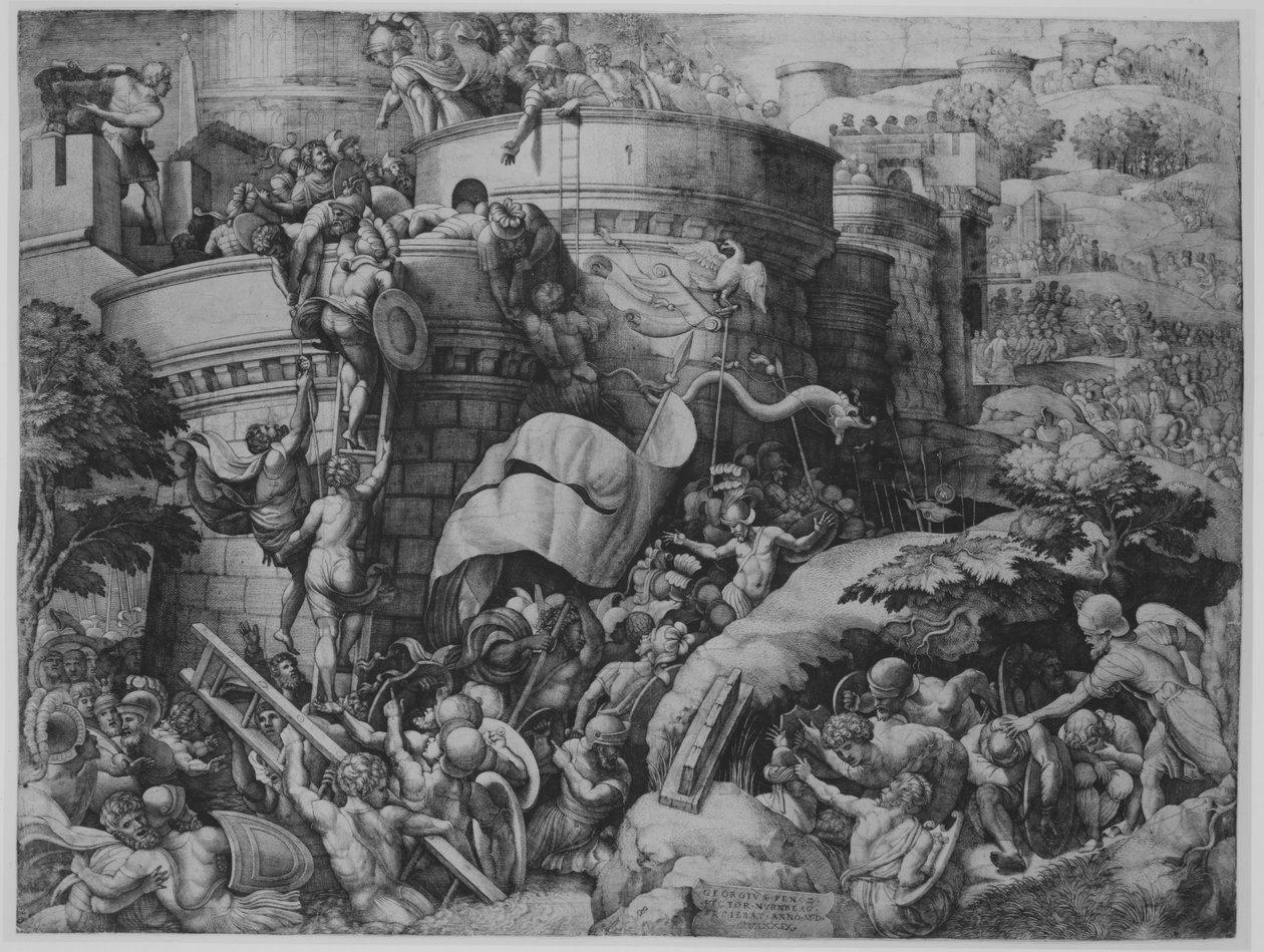 Karthágó elfoglalása Scipio és csapatai által, 1539. alkotó: Georg Pencz