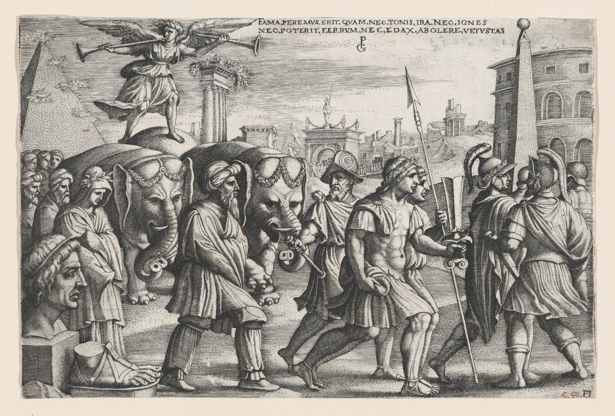 A Híresség diadala a Chastity-n, A Petrarka diadalaiból. alkotó: Georg Pencz