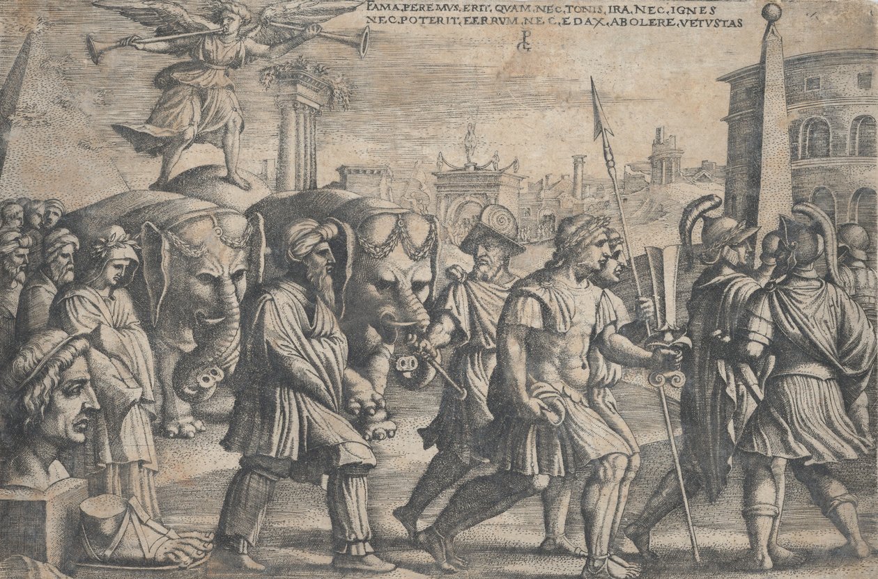 A Híresség diadala a Chastity-n, A Petrarka diadalaiból. alkotó: Georg Pencz