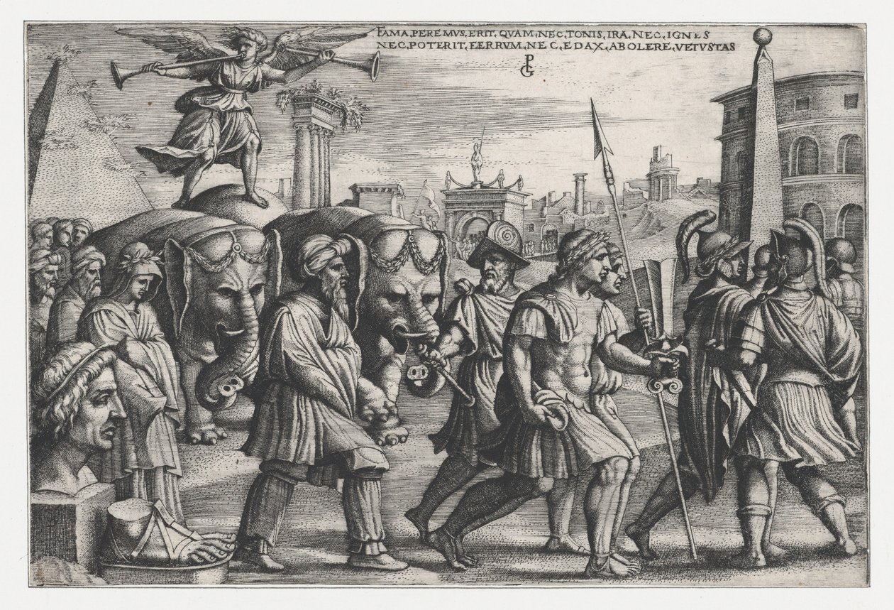 A Híresség diadala a Chastity-n, A Petrarka diadalaiból. alkotó: Georg Pencz
