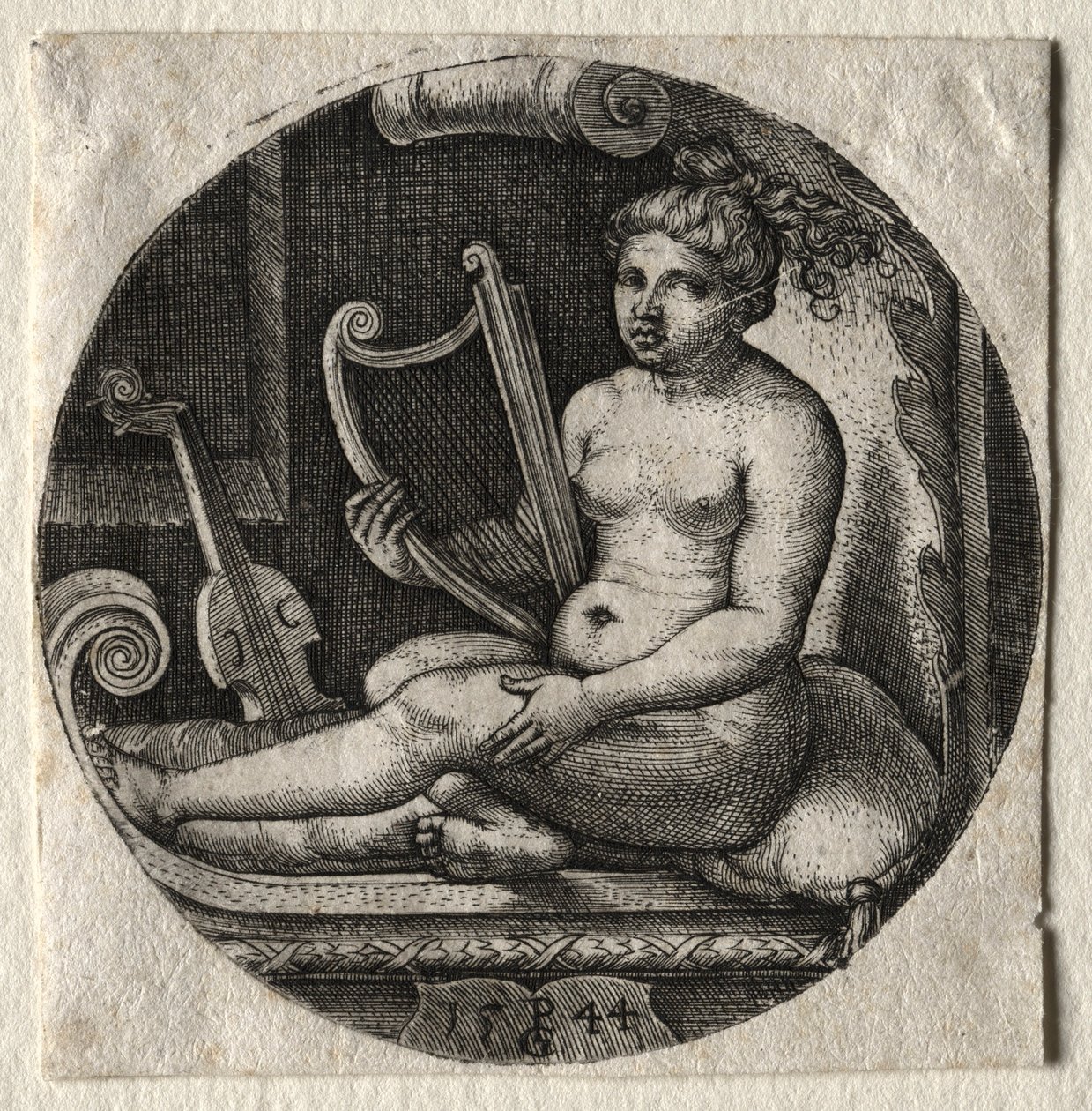 A hárfaművész, 1544. alkotó: Georg Pencz