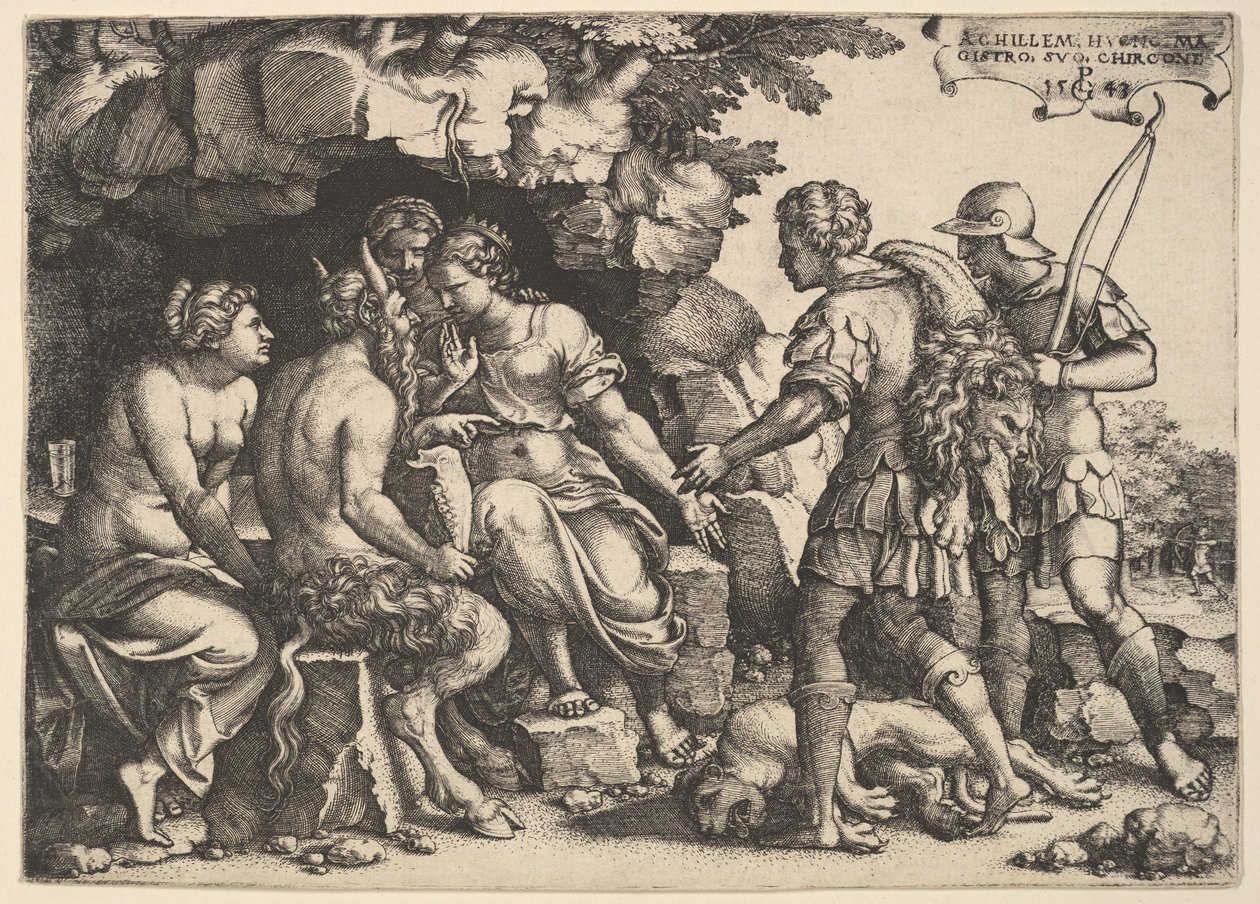Thetis és Chiron, 1543. alkotó: Georg Pencz