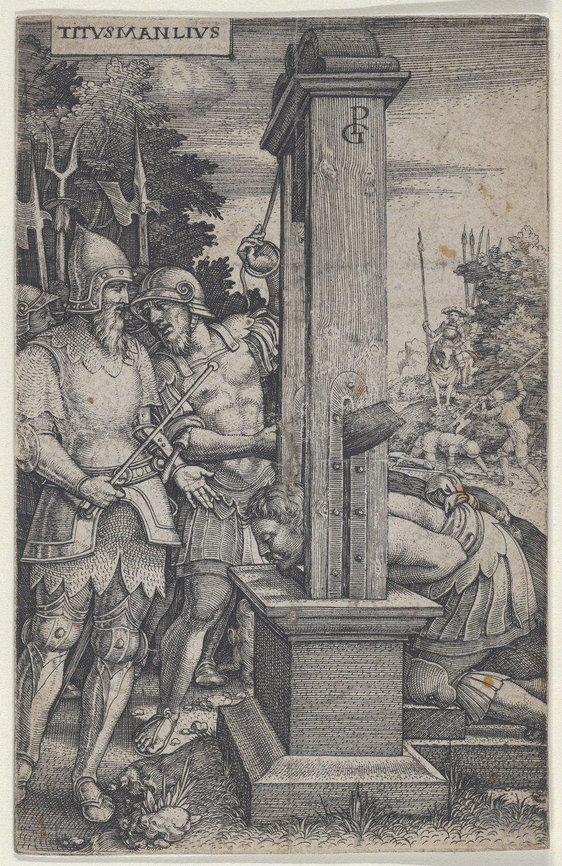 Titus Manlius, a Római hősökből, 1535. alkotó: Georg Pencz