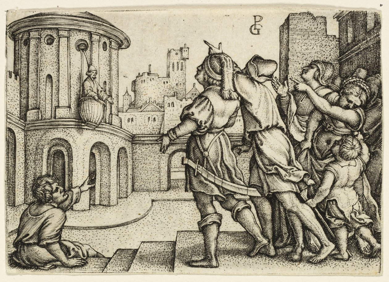 Virgil, a varázsló a kosárban lóg alkotó: Georg Pencz