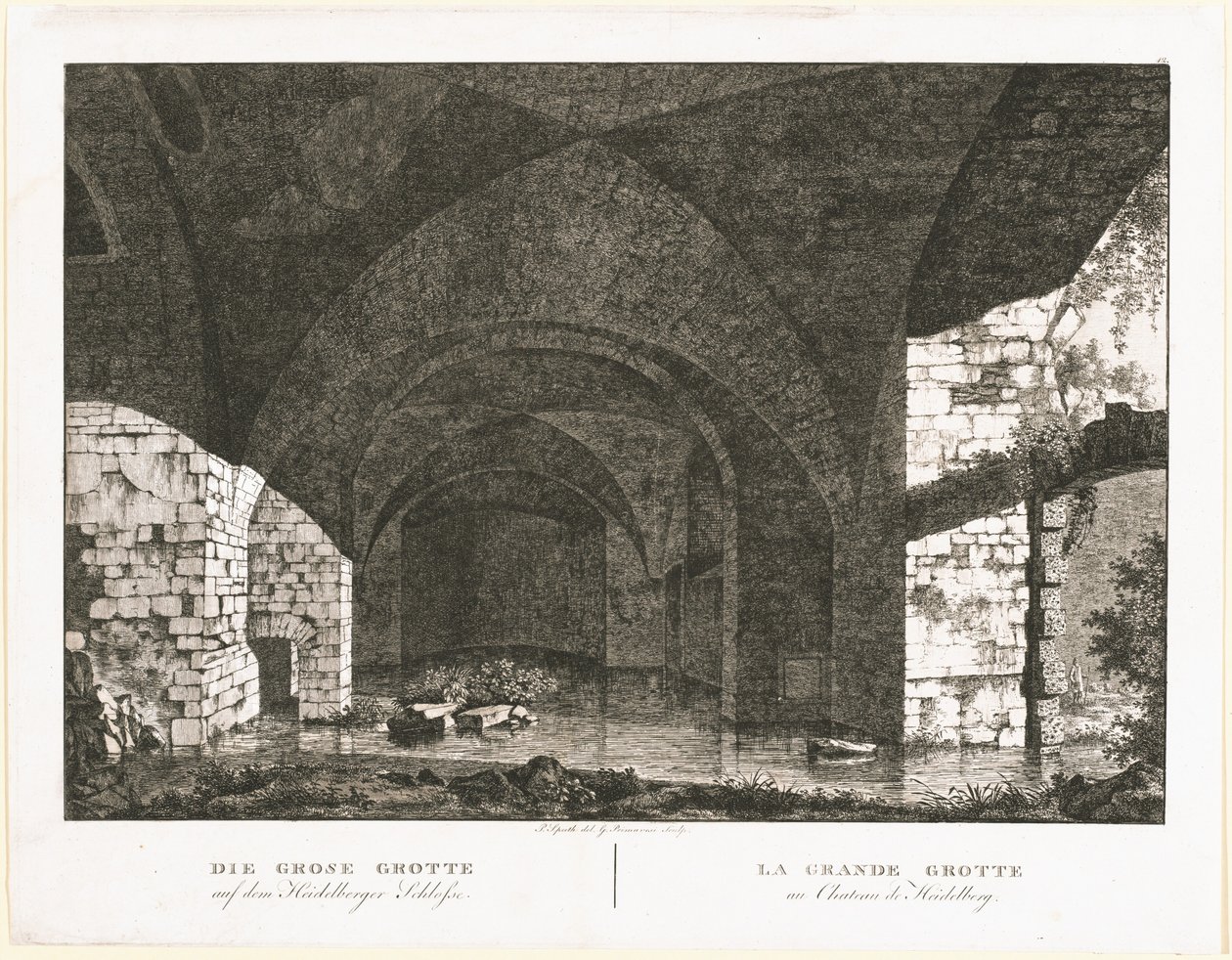 A nagy barlang a heidelbergi kastélyban alkotó: Georg Primavesi, after Peter Speeth