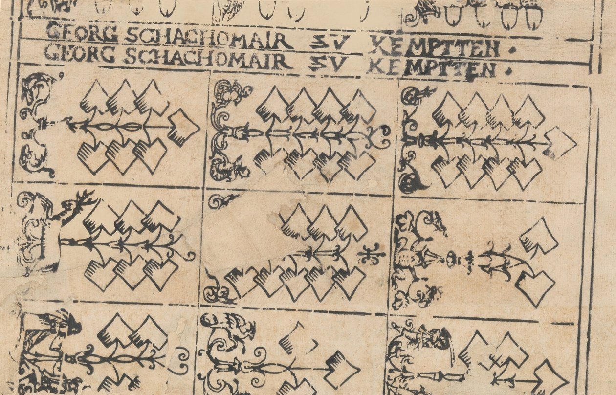 Kártyalap, 1575-1600. alkotó: Georg Schachomair