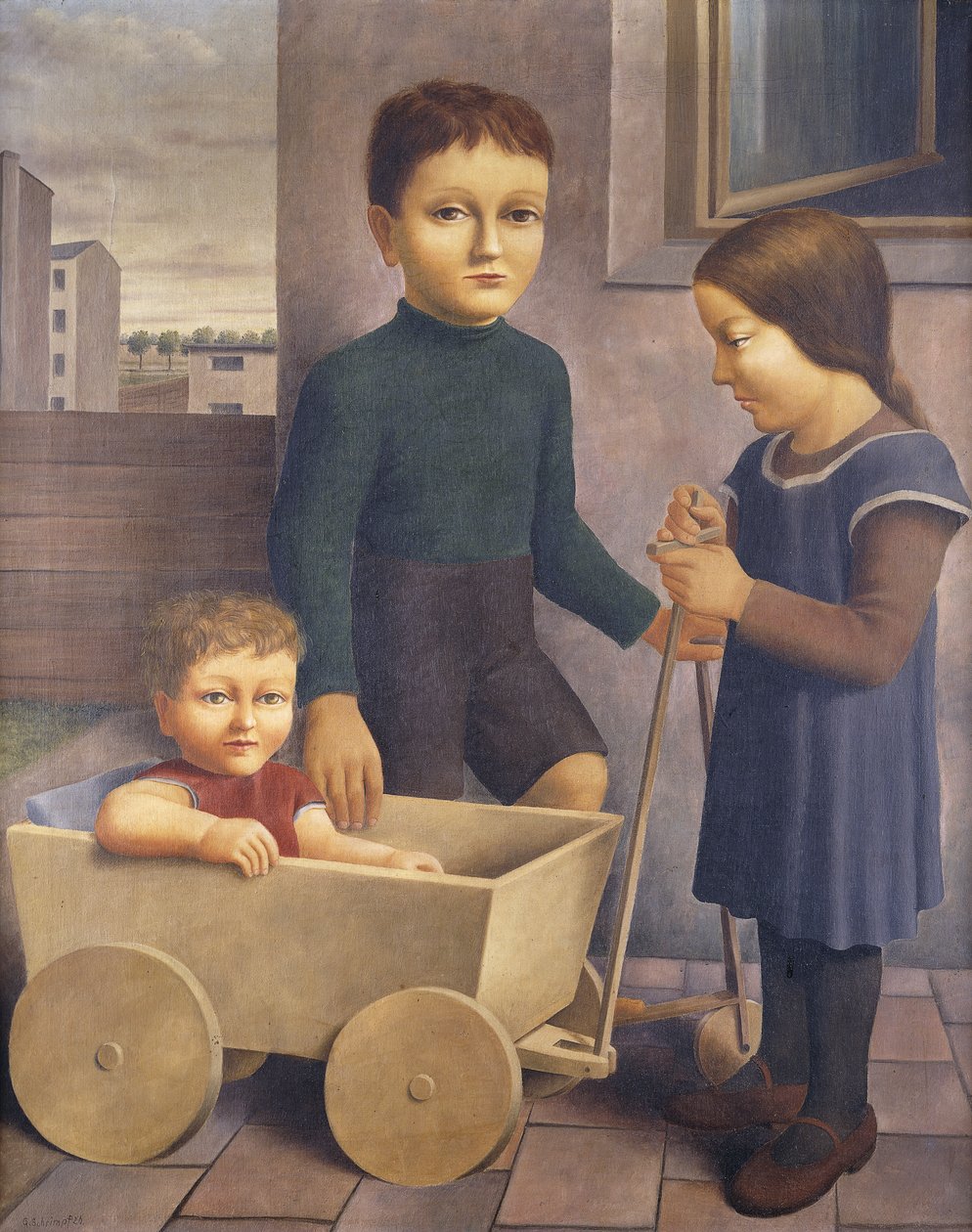 Három gyerek; Három gyerek, 1926 alkotó: Georg Schrimpf
