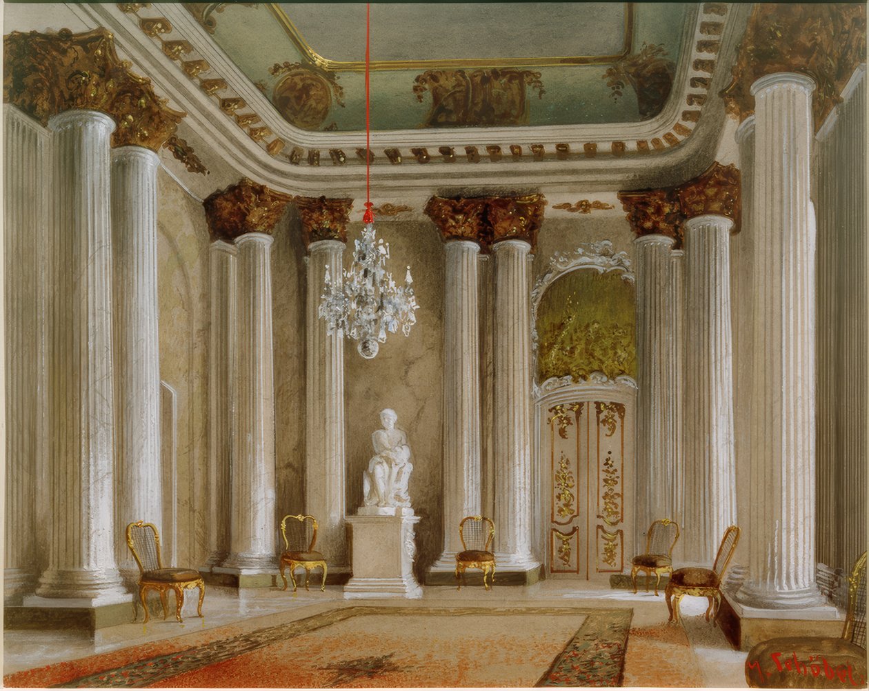 Sanssouci palota előszobája alkotó: Georg Schöbel