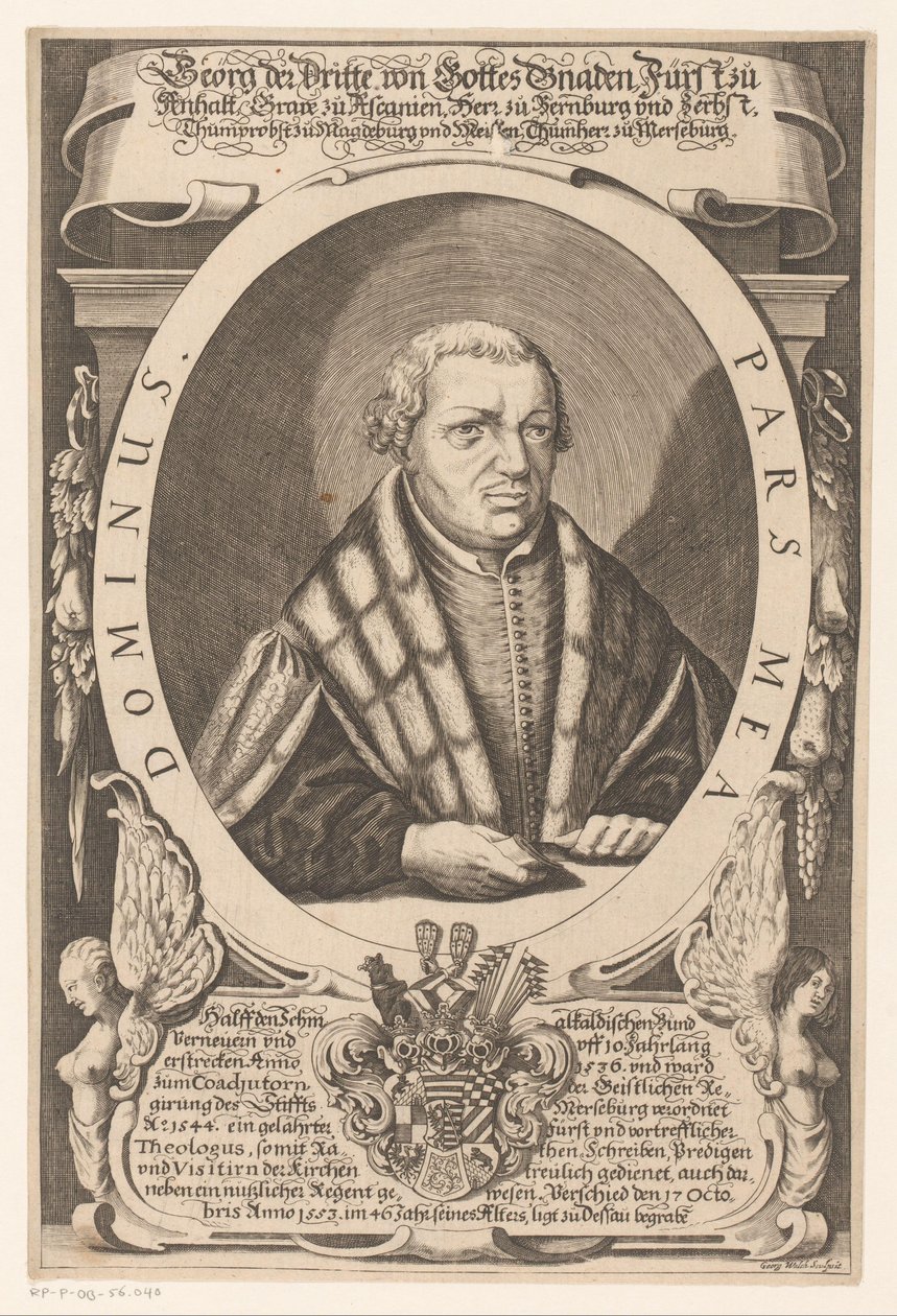 III. György, Anhalt-Dessau hercegének portréja alkotó: Georg Walch