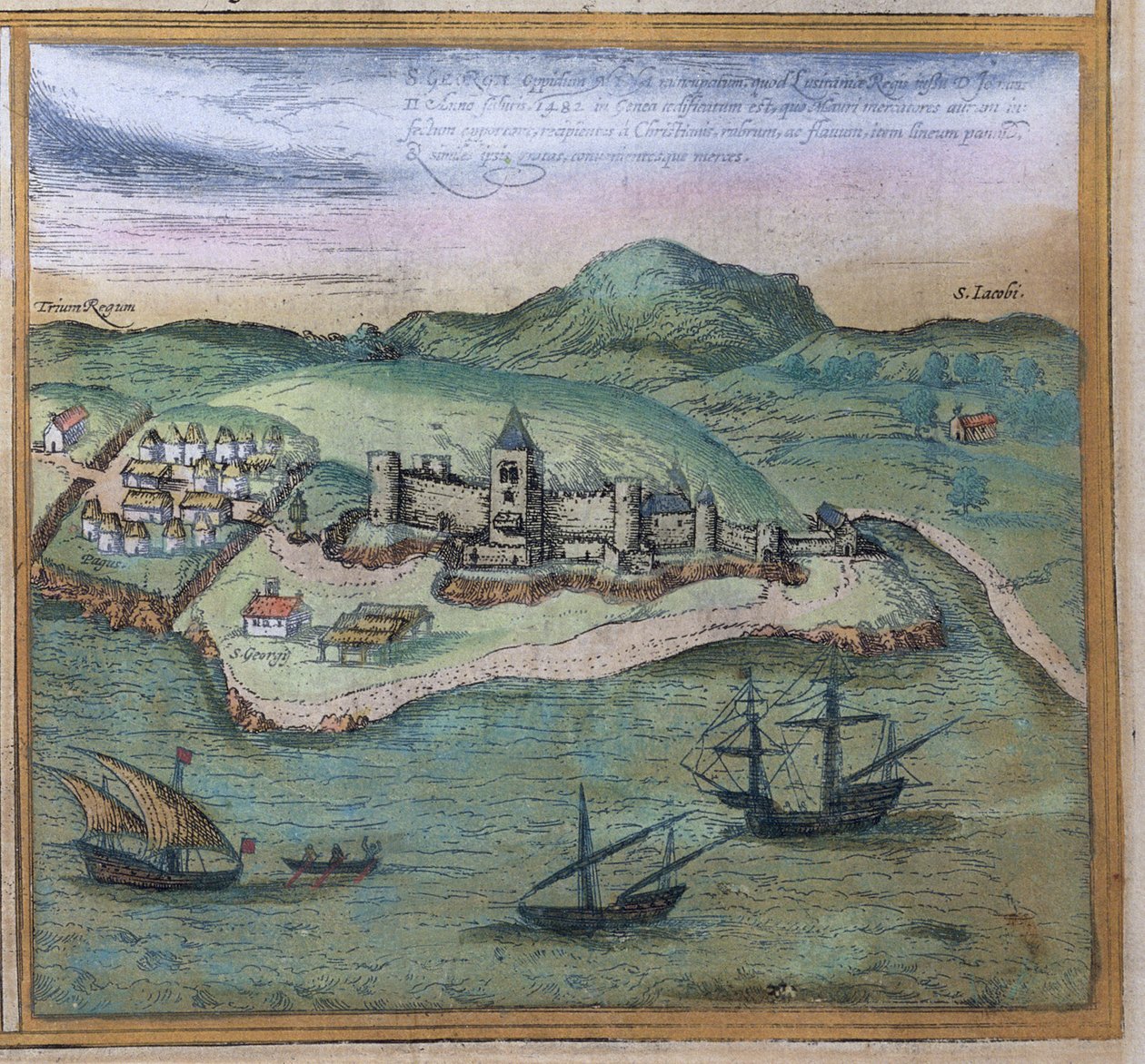 Elmina a világ városaiból, 1572 körül alkotó: Georg Braun und Franz Hogenberg