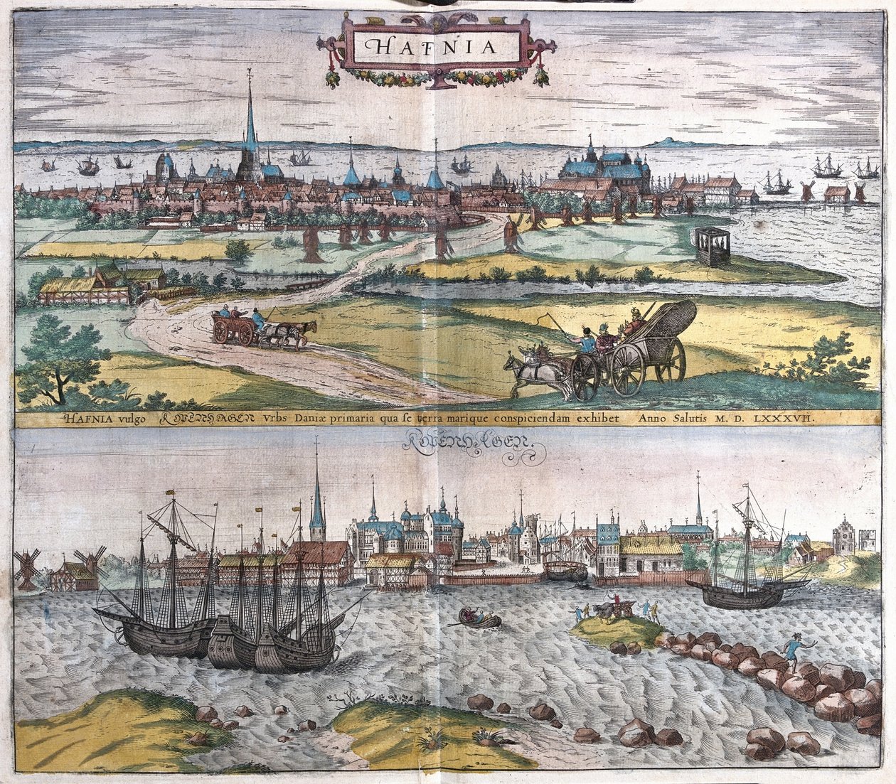 Koppenhága, illusztráció innen alkotó: Georg Braun und Franz Hogenberg