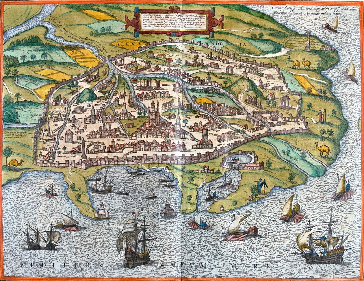 Alexandria, Egyiptom alkotó: Georg and Hogenberg Franz (1535 90) Braun