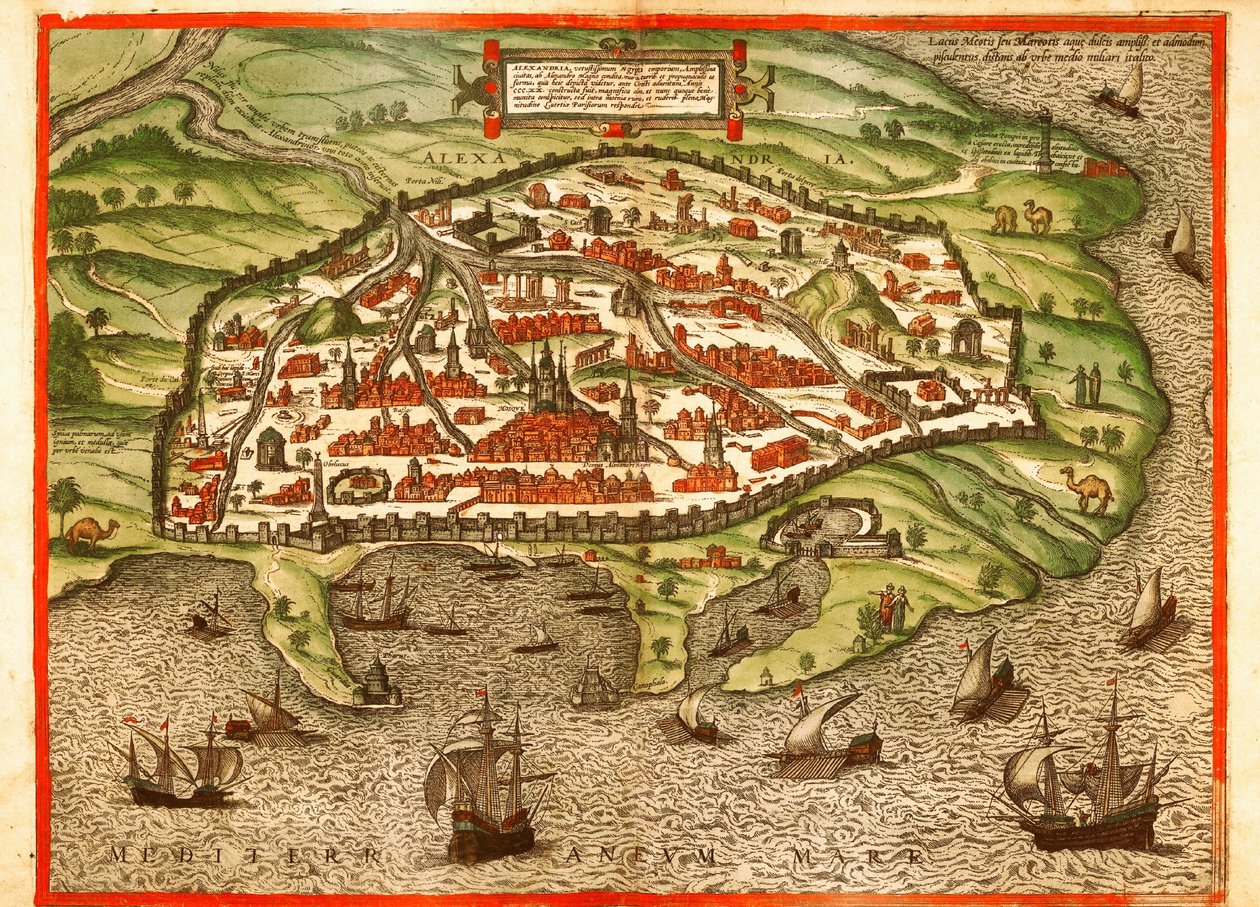 Alexandria, Egyiptom alkotó: Georg and Hogenberg Franz (1535 90) Braun
