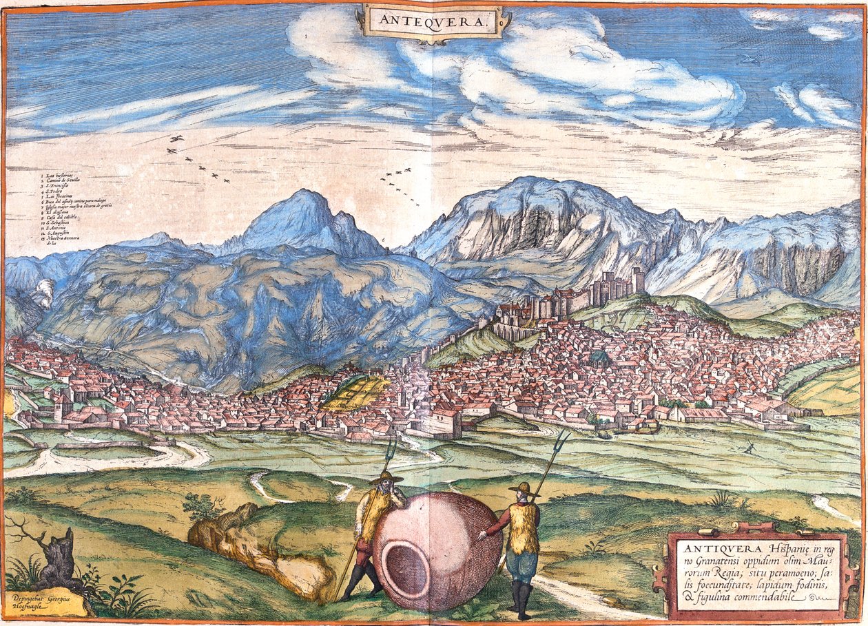 Antequera, Spanyolország alkotó: Georg and Hogenberg Franz (1535 90) Braun