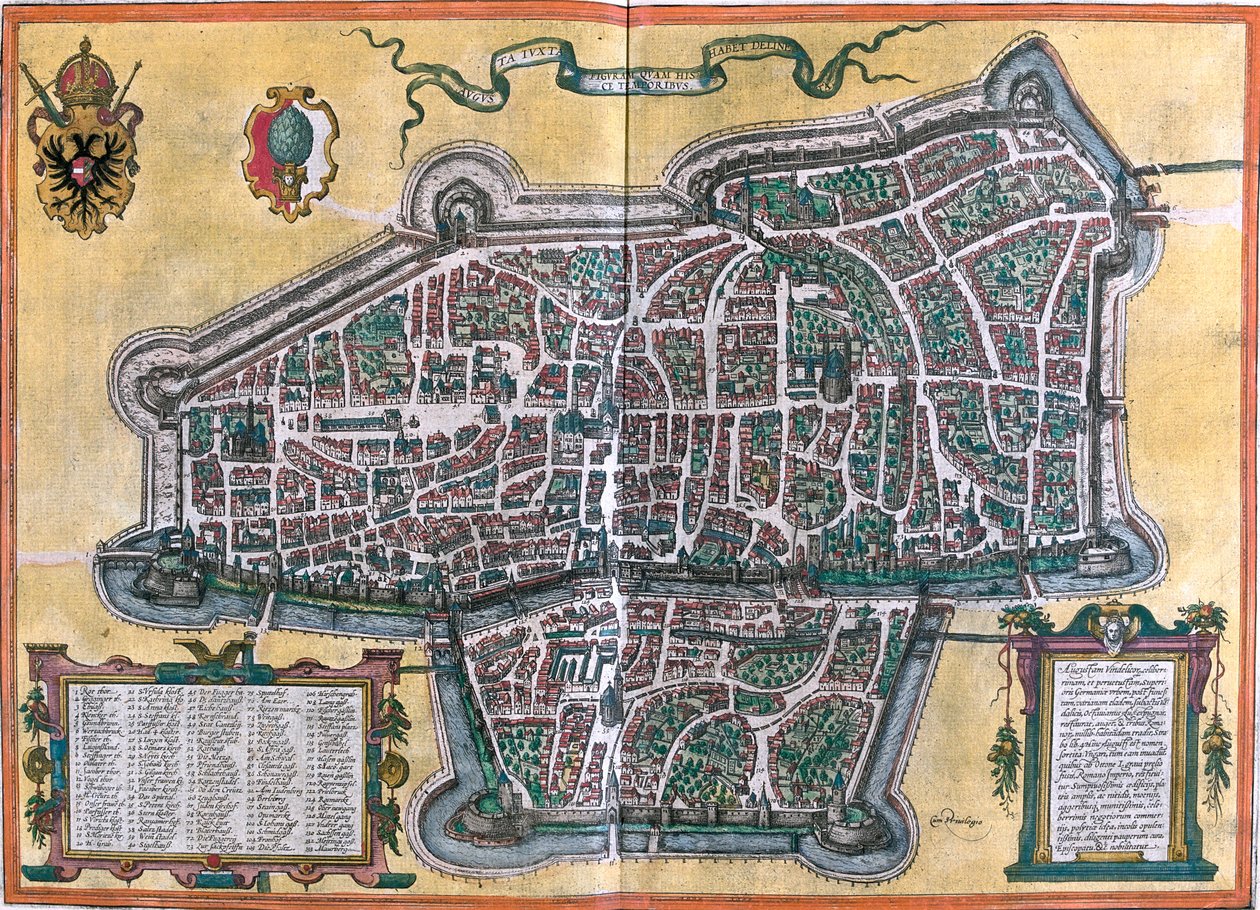 Augsburg, Németország alkotó: Georg and Hogenberg Franz (1535 90) Braun