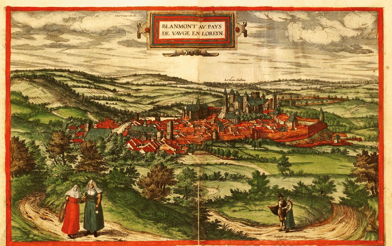Blamont, vidéki város Franciaországban alkotó: Georg and Hogenberg Franz (1535 90) Braun