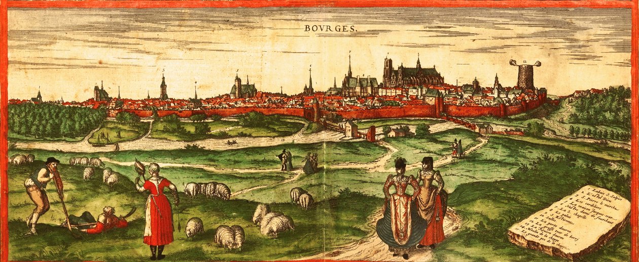 Bourges, - Római város alkotó: Georg and Hogenberg Franz (1535 90) Braun
