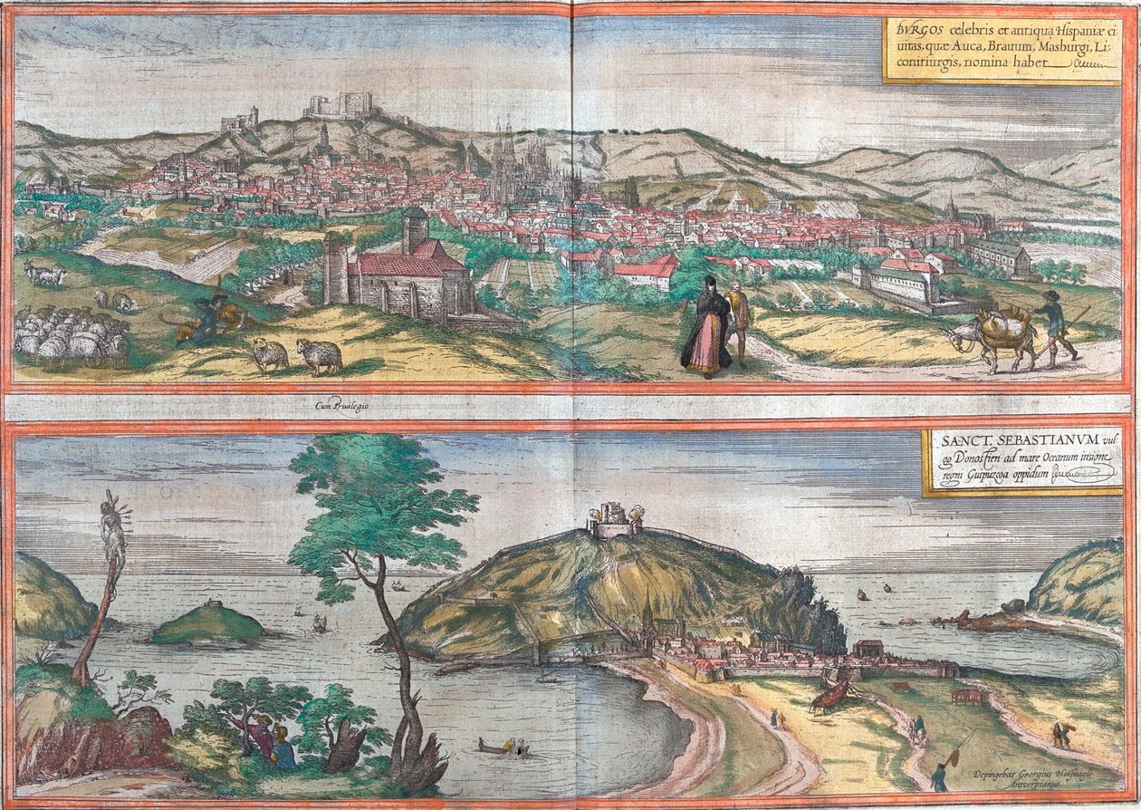 Burgos, San Sebastiàin, Spanyolország alkotó: Georg and Hogenberg Franz (1535 90) Braun