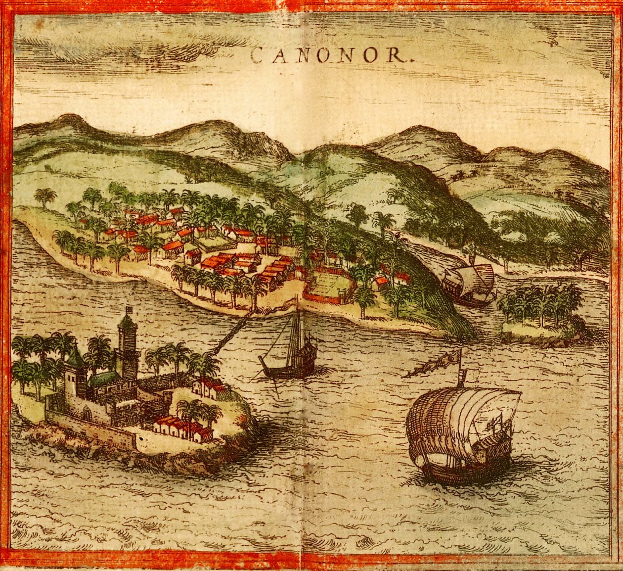 Cannanore, Kannur, India alkotó: Georg and Hogenberg Franz (1535 90) Braun