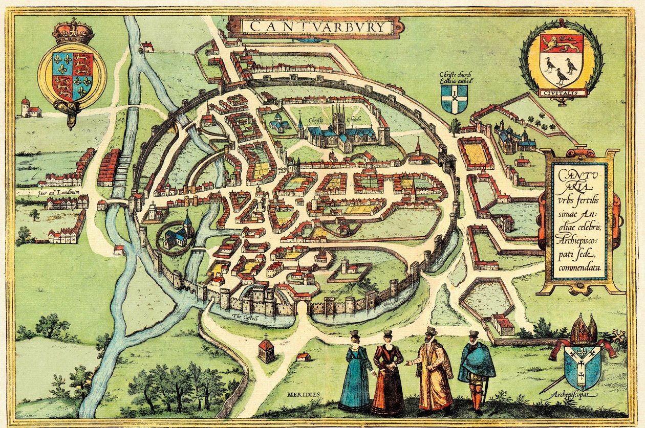 Canterbury, Anglia alkotó: Georg and Hogenberg Franz (1535 90) Braun