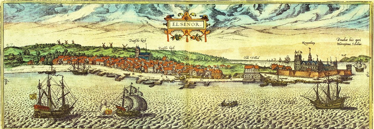 Elsinore, Dánia alkotó: Georg and Hogenberg Franz (1535 90) Braun