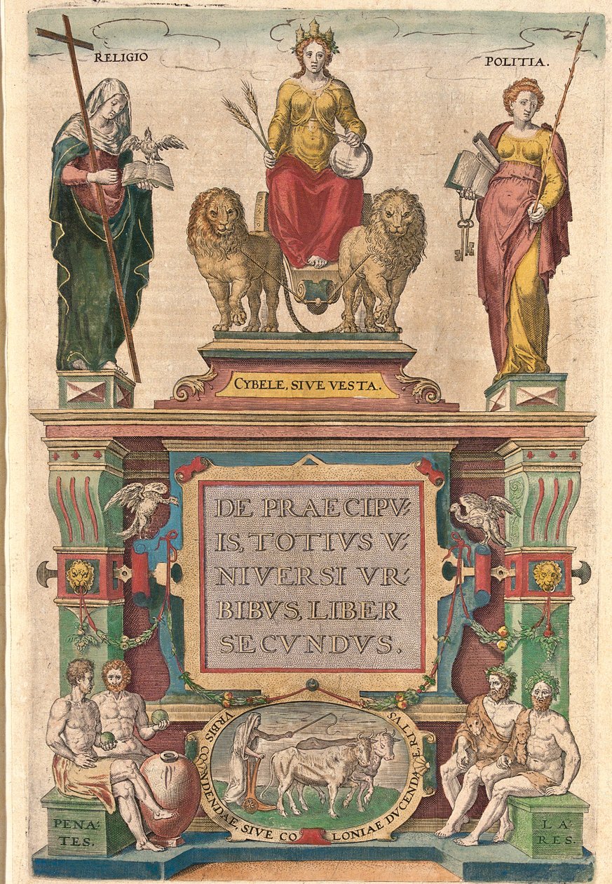 Braun és Hogenberg Civitates orbis terrarum című könyvének címlapja alkotó: Georg and Hogenberg Franz (1535 90) Braun