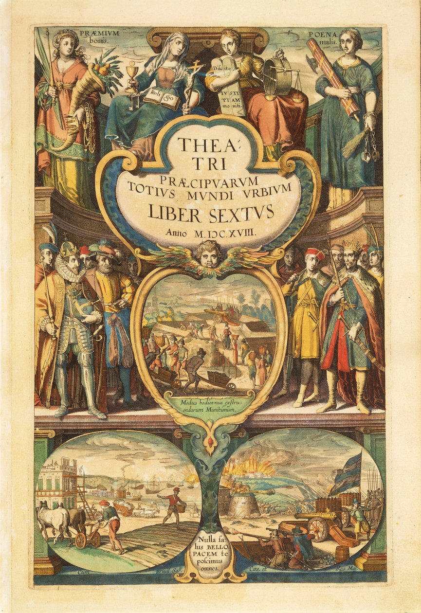 A VI. kötet címlapképe Georg Braun Civitates Orbis Terrarum című művéből. alkotó: Georg Braun and Hogenberg Franz