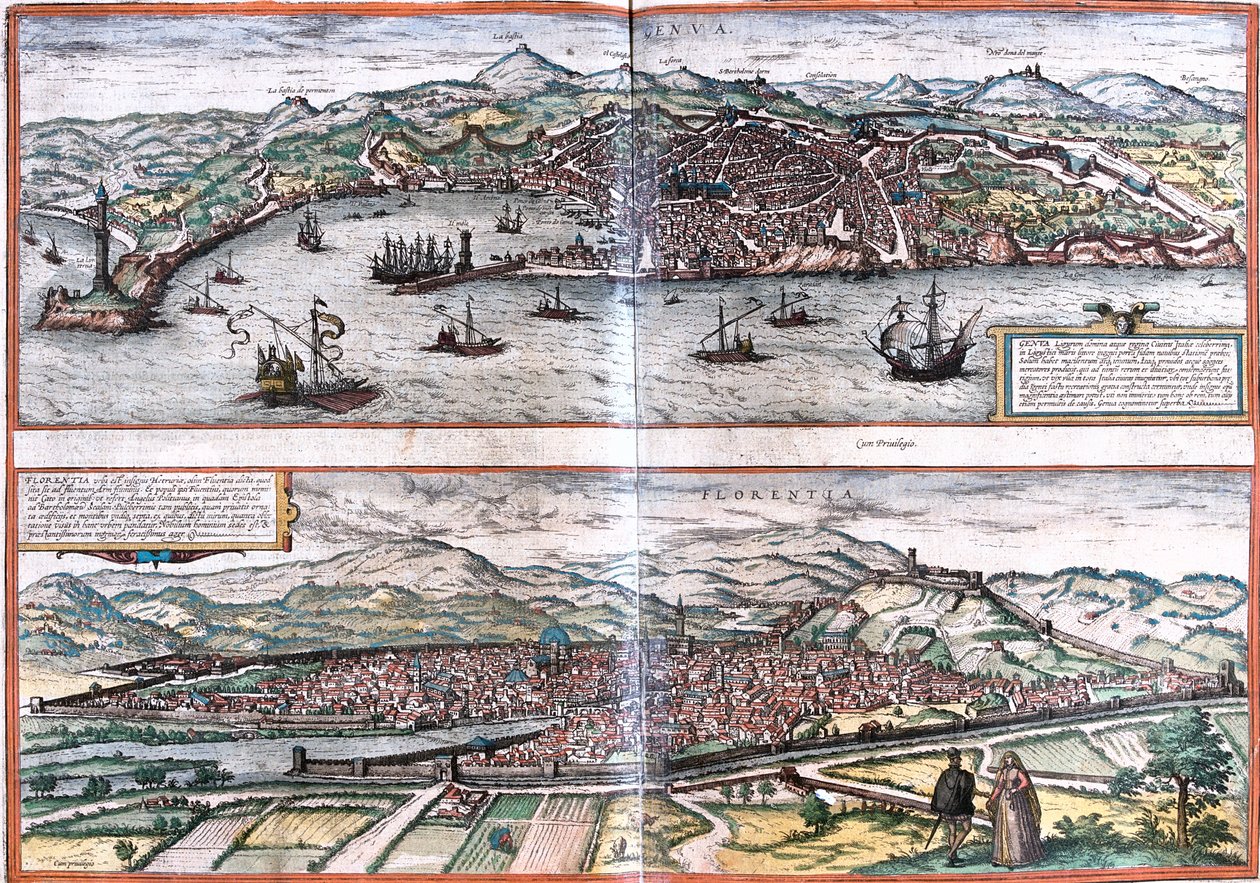 Genova, Firenze, Olaszország alkotó: Georg and Hogenberg Franz (1535 90) Braun