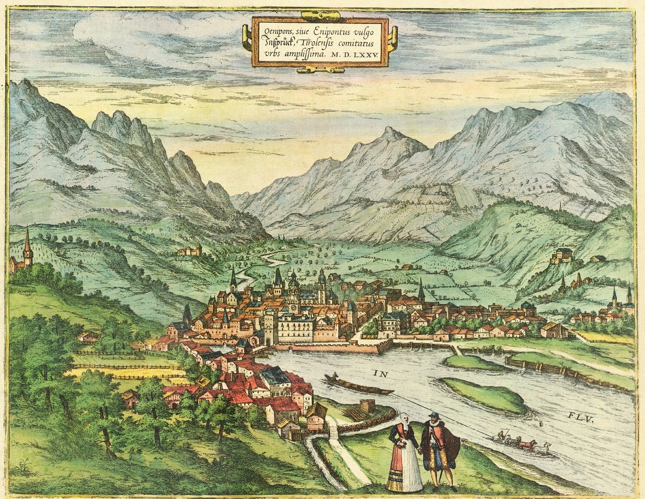 Innsbruck, Ausztria, Tirol alkotó: Georg and Hogenberg Franz (1535 90) Braun