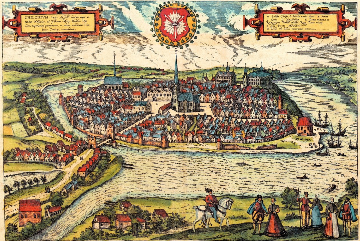Kiel, Németország alkotó: Georg and Hogenberg Franz (1535 90) Braun