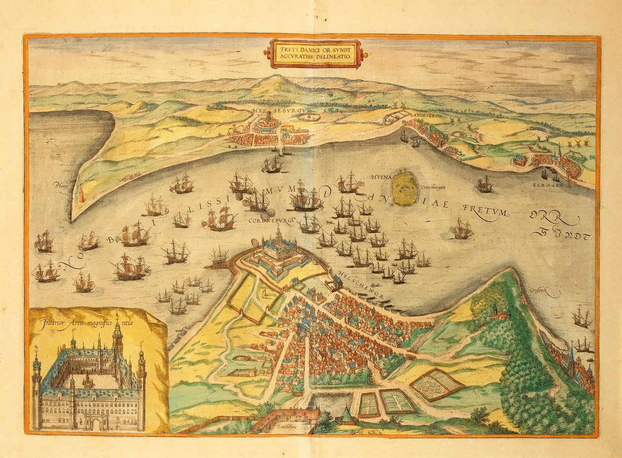 Kronborg a Világ városaiból, Georg Braun alkotó: Georg Braun and Hogenberg Franz