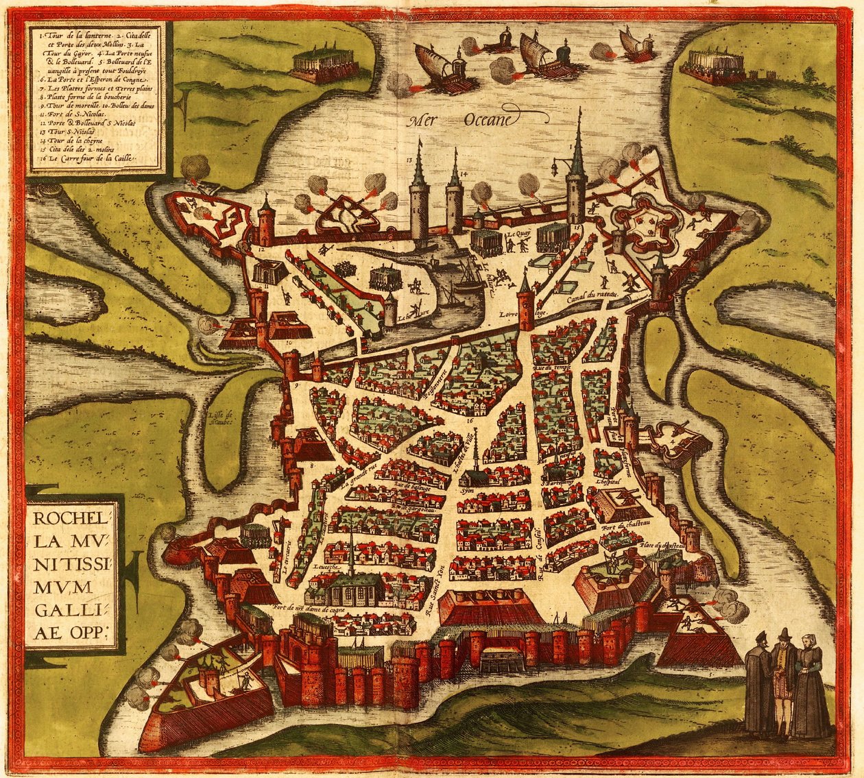 La Rochelle, Franciaország alkotó: Georg and Hogenberg Franz (1535 90) Braun