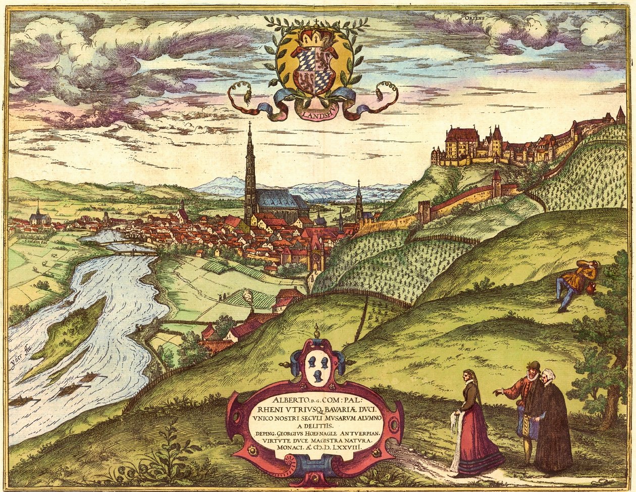 Landshut, Németország alkotó: Georg and Hogenberg Franz (1535 90) Braun