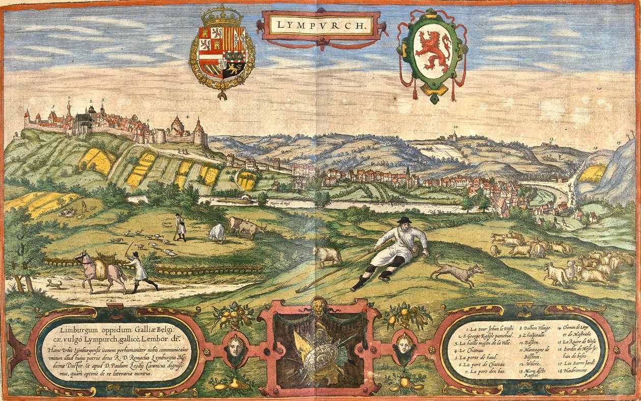 Limburg, Belgium alkotó: Georg and Hogenberg Franz (1535 90) Braun