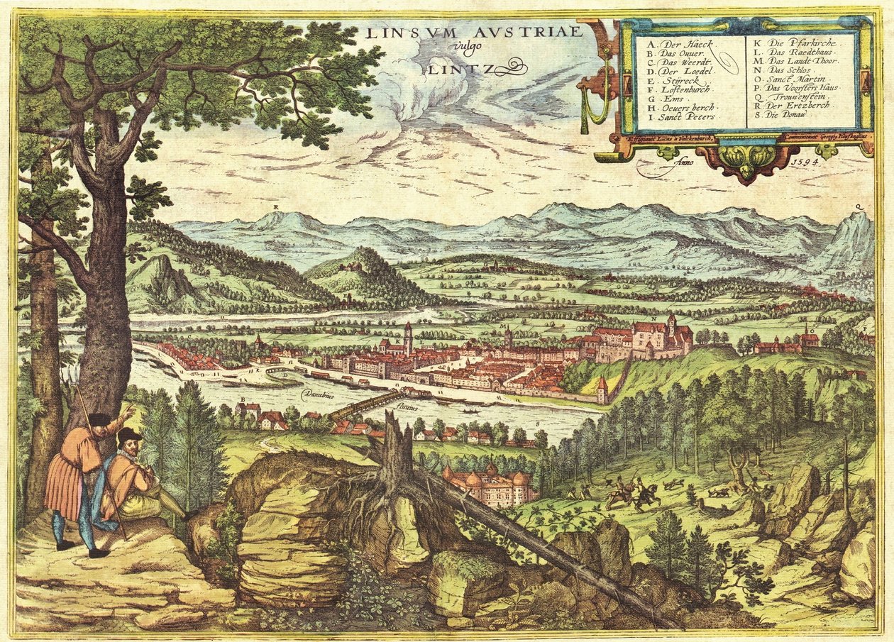 Linz, Ausztria alkotó: Georg and Hogenberg Franz (1535 90) Braun