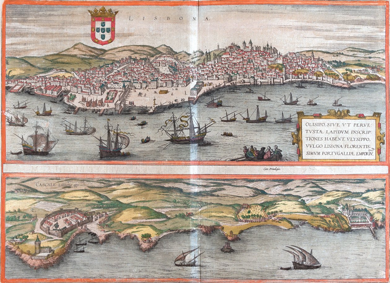 Lisszabon, Cascais, Portugália alkotó: Georg and Hogenberg Franz (1535 90) Braun