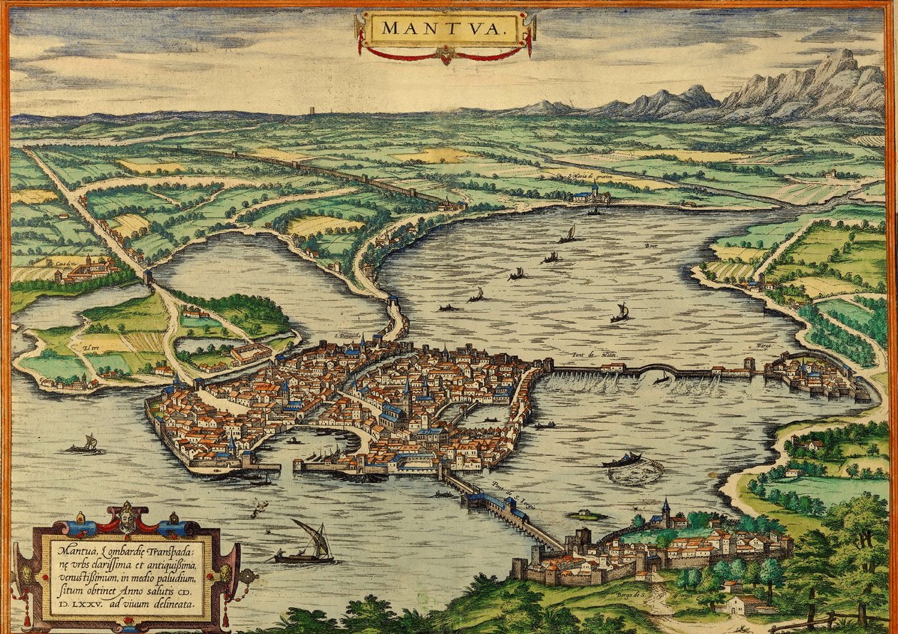 Mantova, Olaszország alkotó: Georg and Hogenberg Franz (1535 90) Braun