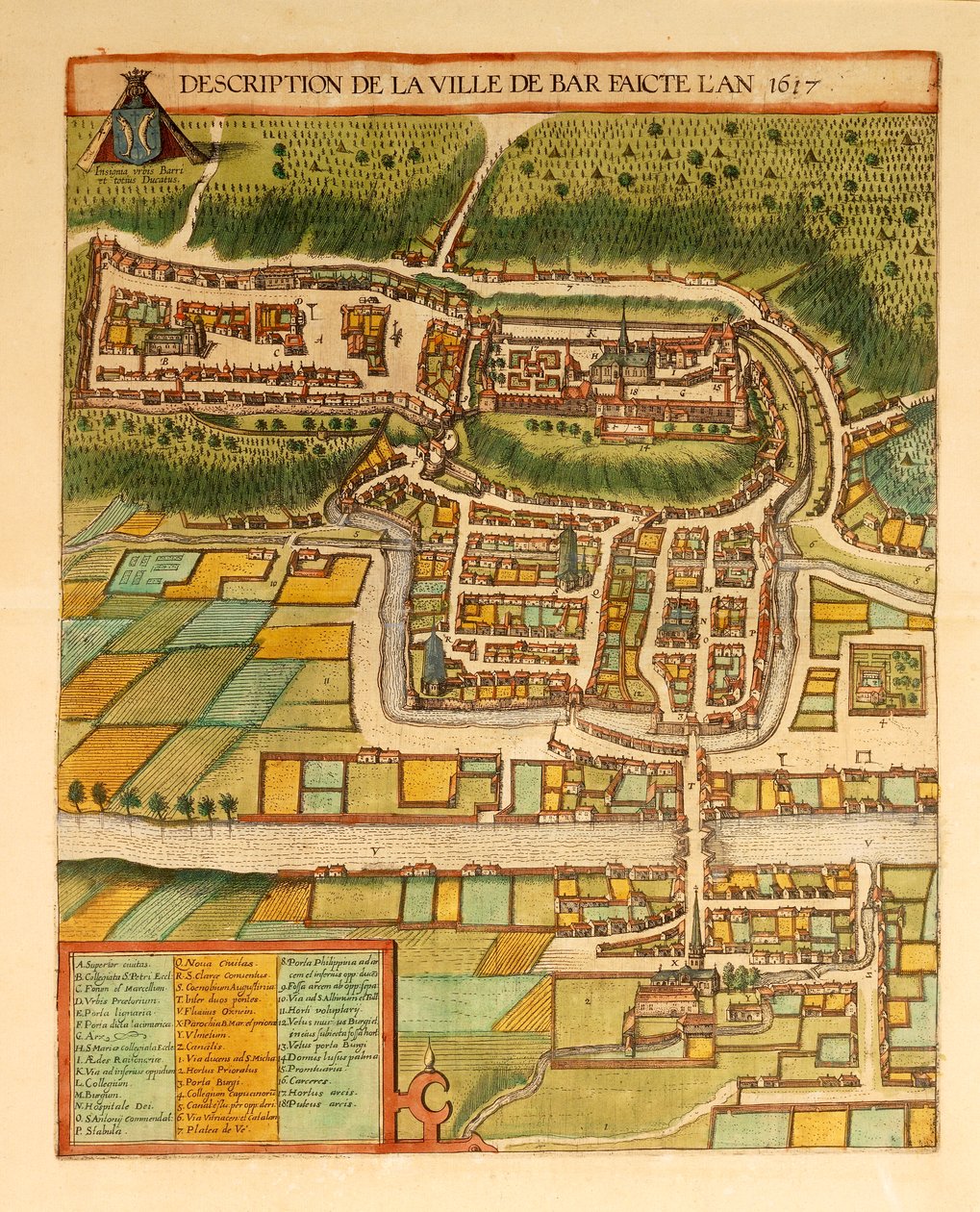 Georg Braun Bar-Le-Duc térképe a második világháborúból alkotó: Georg Braun and Hogenberg Franz
