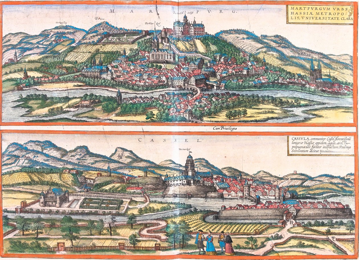 Marburg, Kassel, Németország alkotó: Georg and Hogenberg Franz (1535 90) Braun