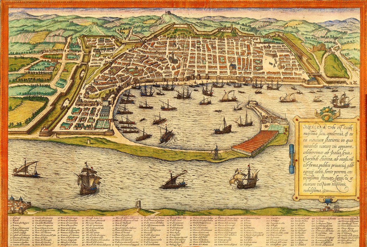 Messina, Olaszország alkotó: Georg and Hogenberg Franz (1535 90) Braun