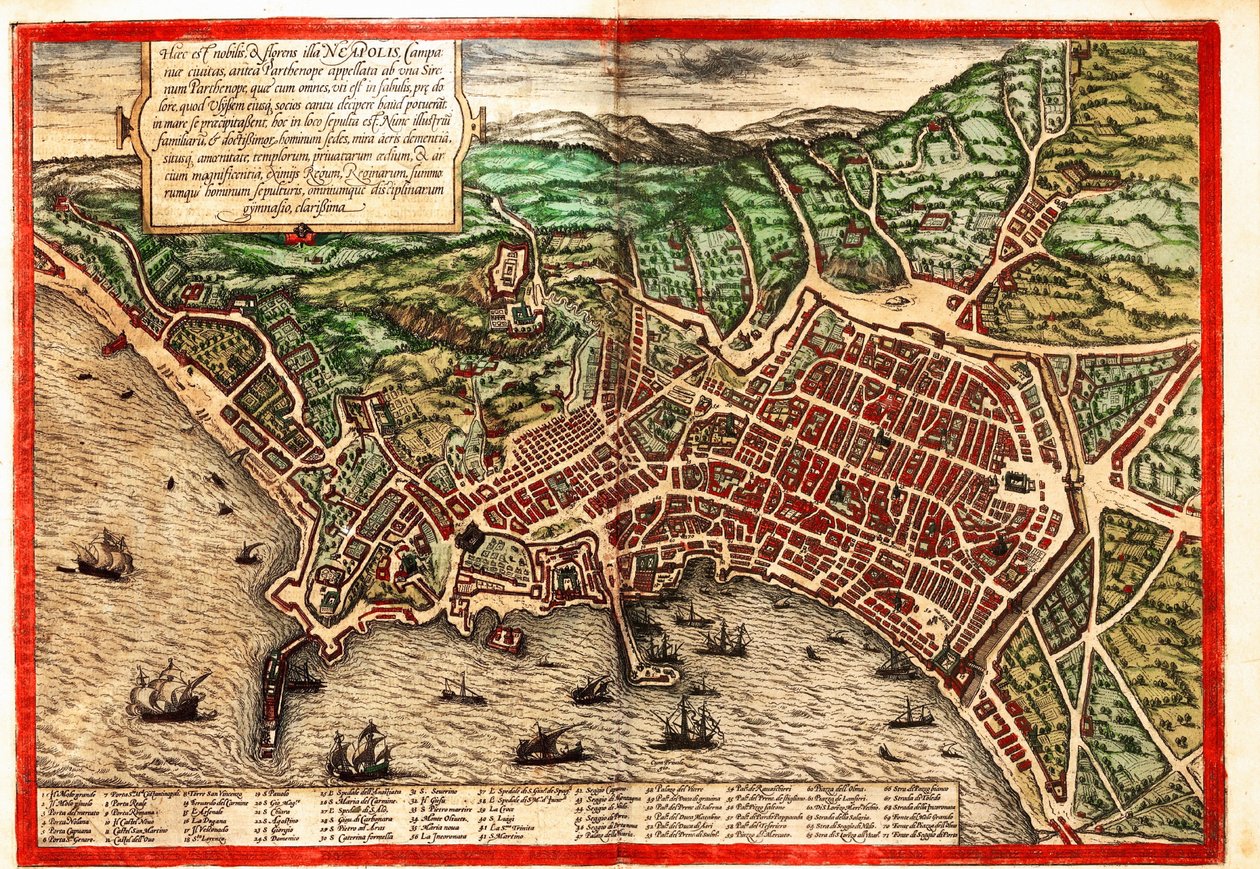 Nápoly, Nápoly, Olaszország alkotó: Georg and Hogenberg Franz (1535 90) Braun