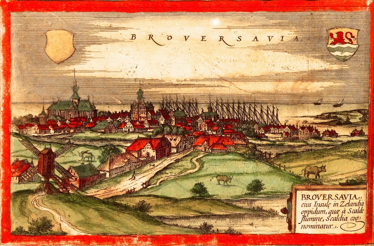 Hollandia, Zeeland, Brouvershaven alkotó: Georg and Hogenberg Franz (1535 90) Braun