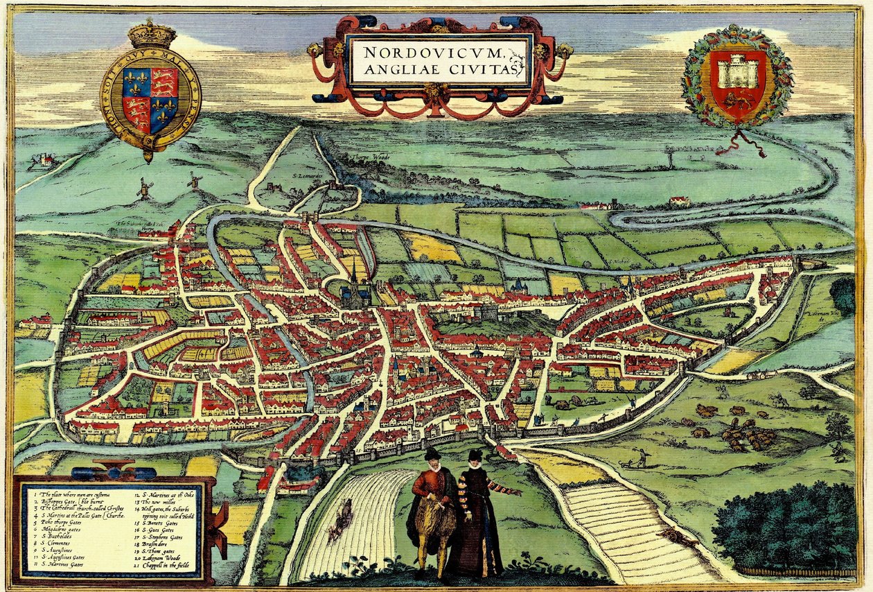 Norwich, Anglia alkotó: Georg and Hogenberg Franz (1535 90) Braun