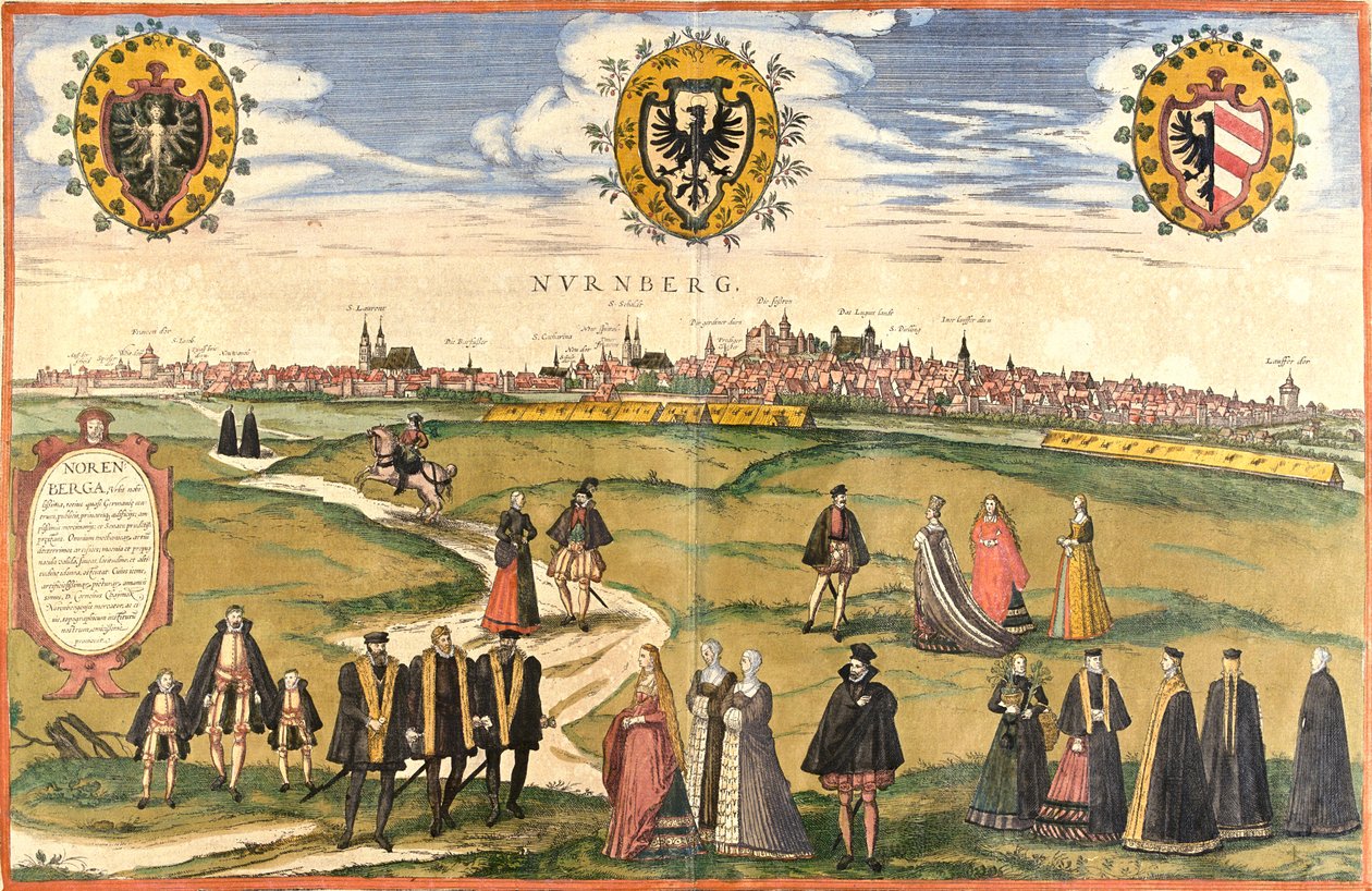 Nürnberg, Németország alkotó: Georg and Hogenberg Franz (1535 90) Braun