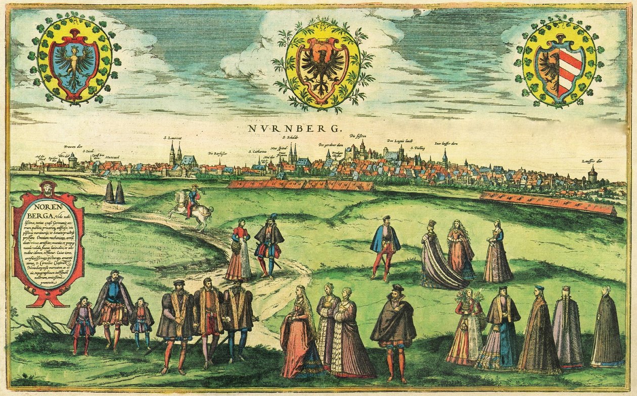 Nürnberg, Nürnberg, Németország alkotó: Georg and Hogenberg Franz (1535 90) Braun