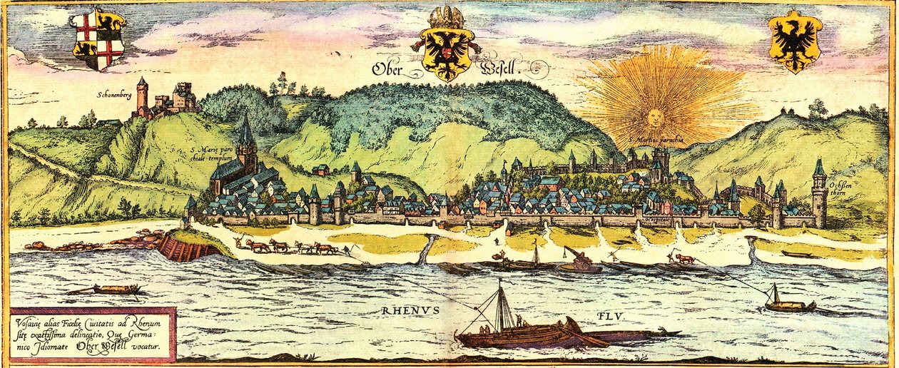 Oberwesel, Németország alkotó: Georg and Hogenberg Franz (1535 90) Braun