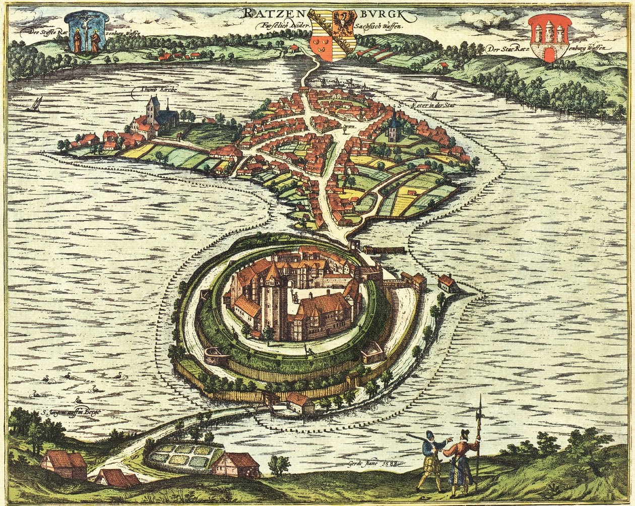 Ratzeburg, Németország alkotó: Georg and Hogenberg Franz (1535 90) Braun