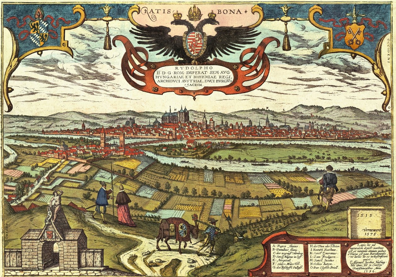 Regensburg, Németország alkotó: Georg and Hogenberg Franz (1535 90) Braun