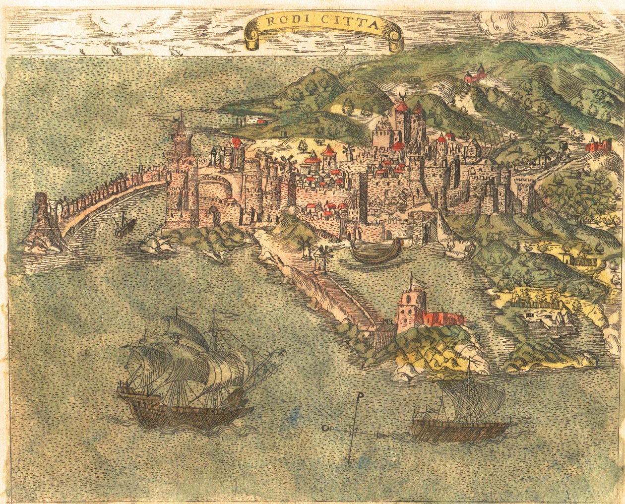 Rodosz, Görögország alkotó: Georg and Hogenberg Franz (1535 90) Braun
